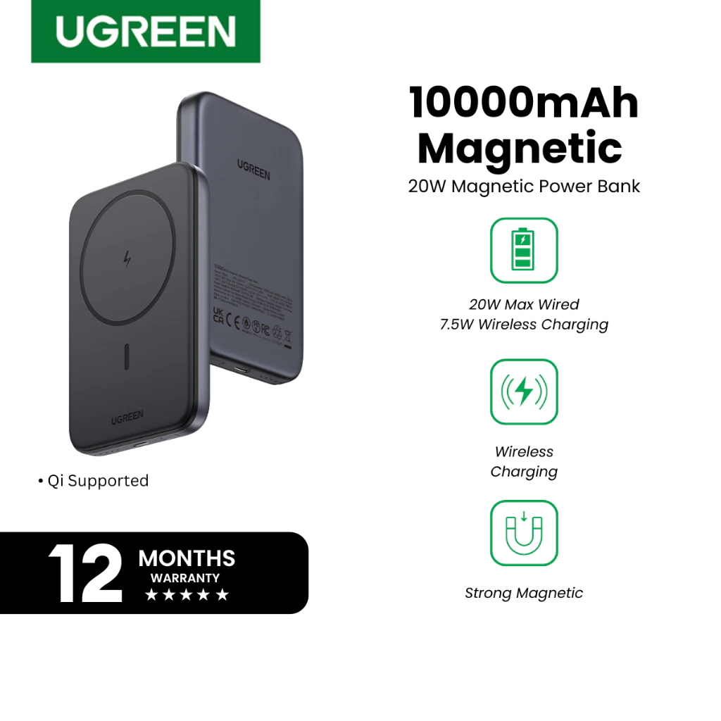 UGREEN 10000mAh Mini 20W Magnetic Power Bank