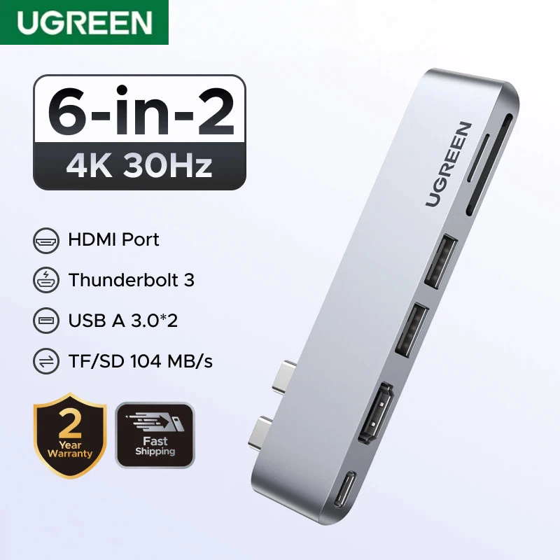UGREEN 6-in-2 USB-C Hub for MacBook