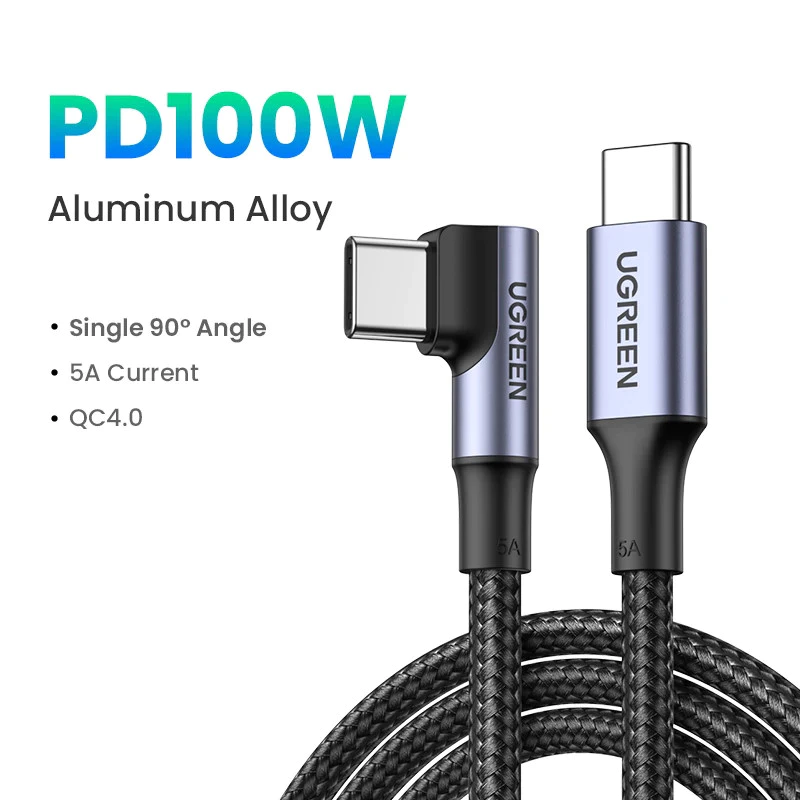 UGREEN PD100W aluminum-alloy right-angle cable