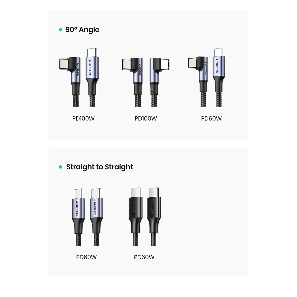 UGREEN cable connector configuration comparison