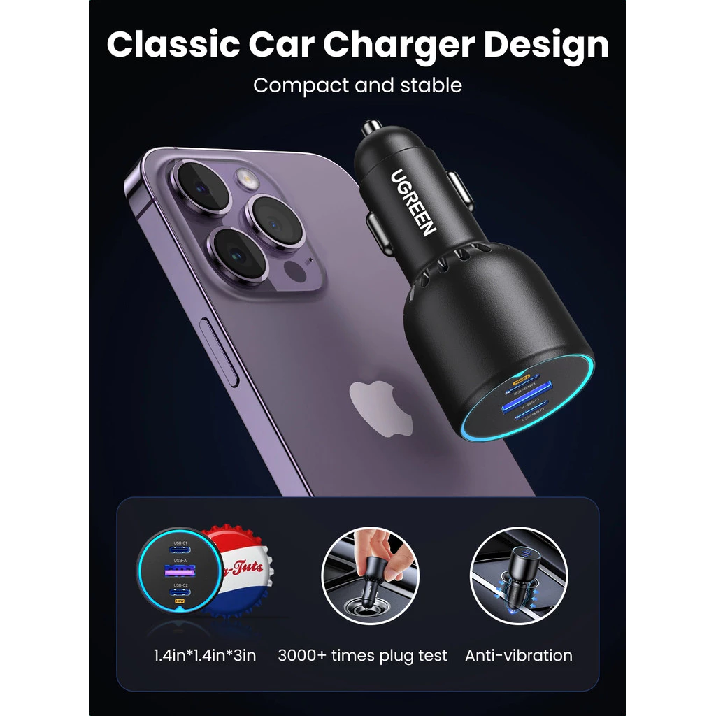 UGREEN classic car charger design overview