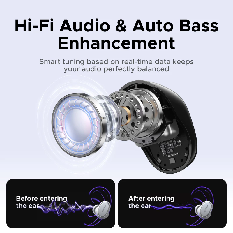 Hi-Fi audio and auto bass enhancement