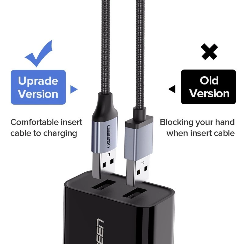 Upgraded and old USB connector comparison