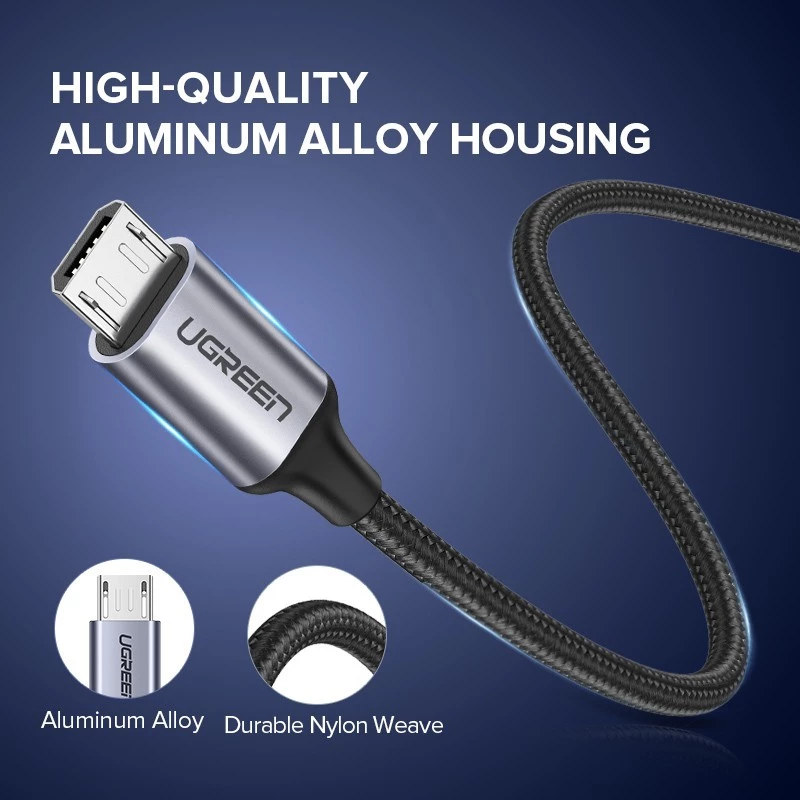 Aluminum alloy connector and nylon braid
