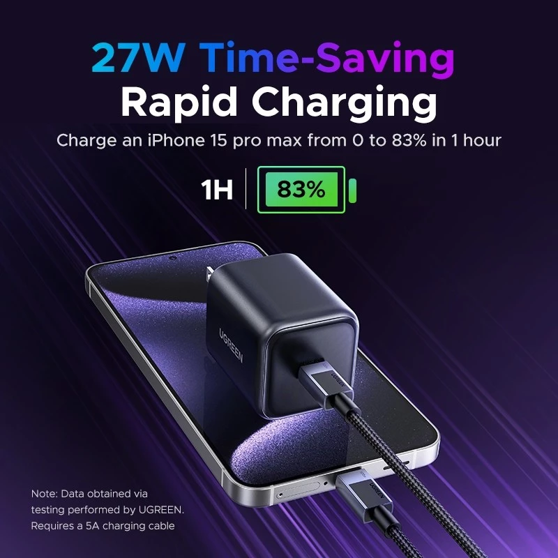 UGREEN charger charging iPhone quickly