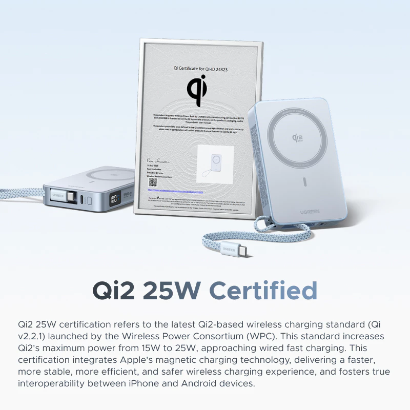 Qi2 25W certification information