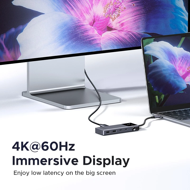 UGREEN Uno hub connected to an external display