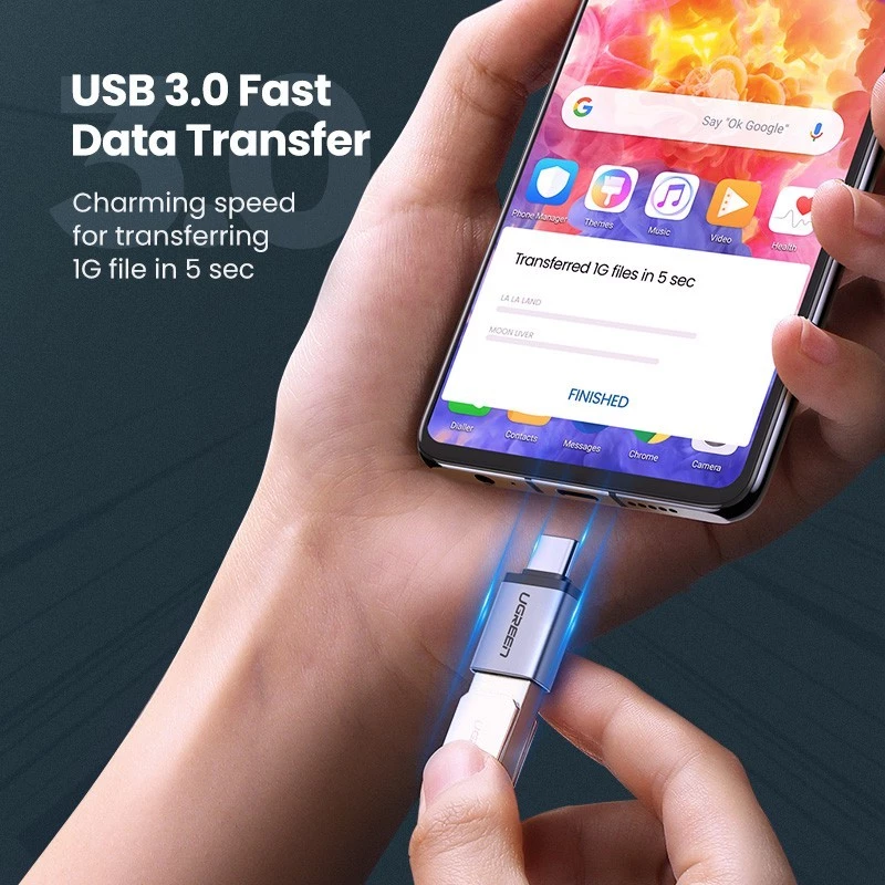 UGREEN USB 3.0 fast data transfer example